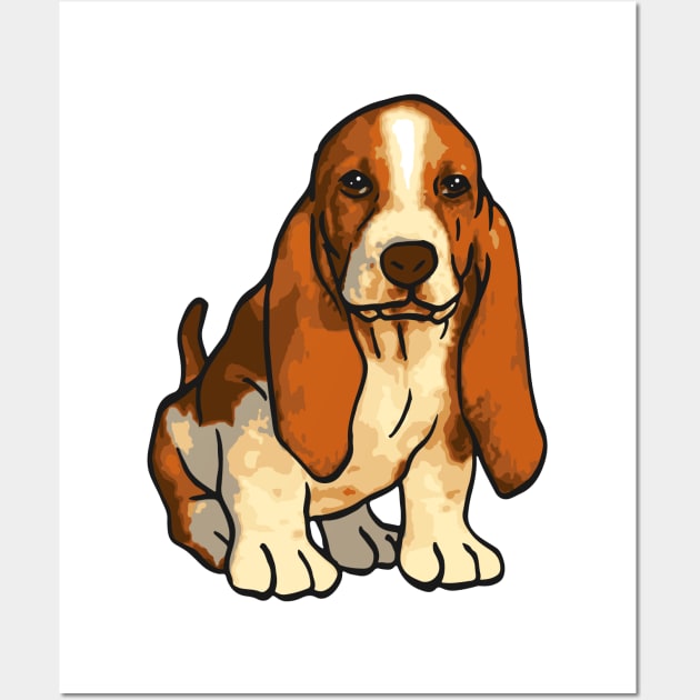 Basset Hound Dog Wall Art by PetinHeart